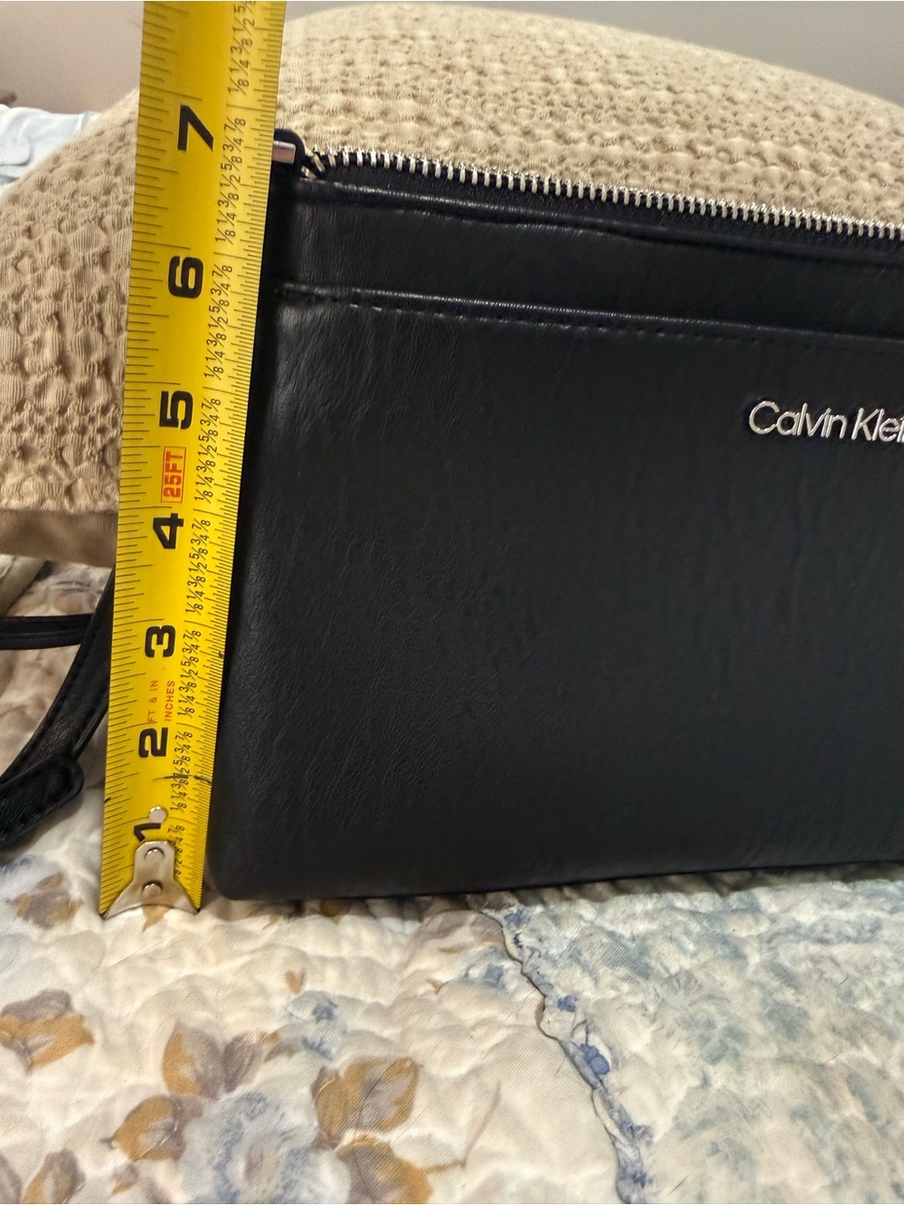 Calvin Klein Black Leather-Look Crossbody with Slim Profile - Picture 3 of 6